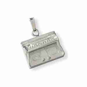 Pendentif piano droit en argent