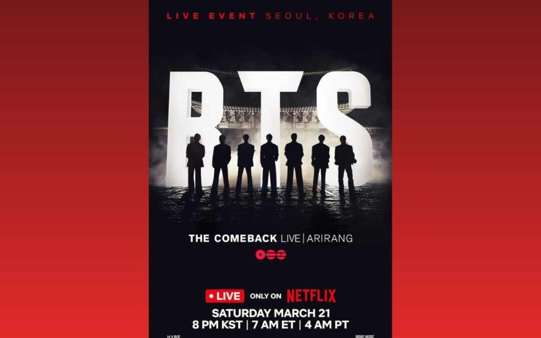 Concert BTS sur Netflix : Arirang en direct de Séoul, tout ce qu’il faut savoir