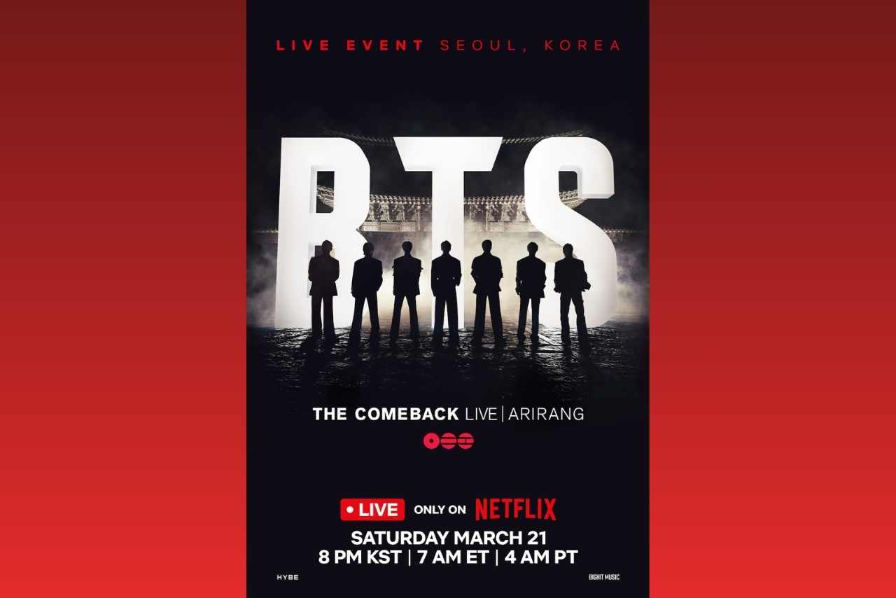 affiche-concert-bts-netflix-arirang Affiche du concert des BTS sur Netflix pour le lancement de leur album "Arirang"